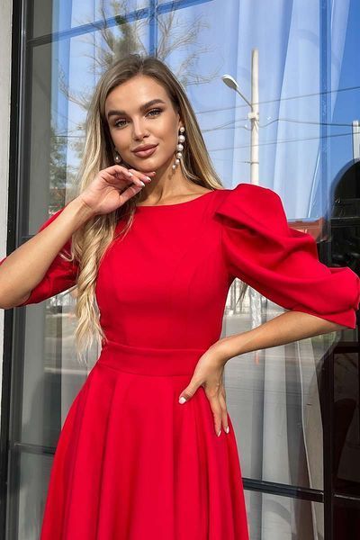 Коктейльна сукня відкрита спина 22060 Червона 22060L_14618 фото