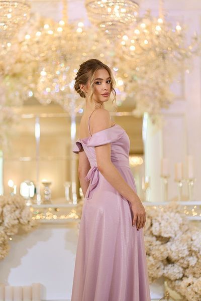 Вечірня сукня Шифон Блиск Максі 25038 Лавандова 25038L_НФ-929 фото